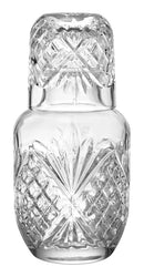 Moringa de Vidro com Copo 500ml Floral Branco Elegante e Resistente