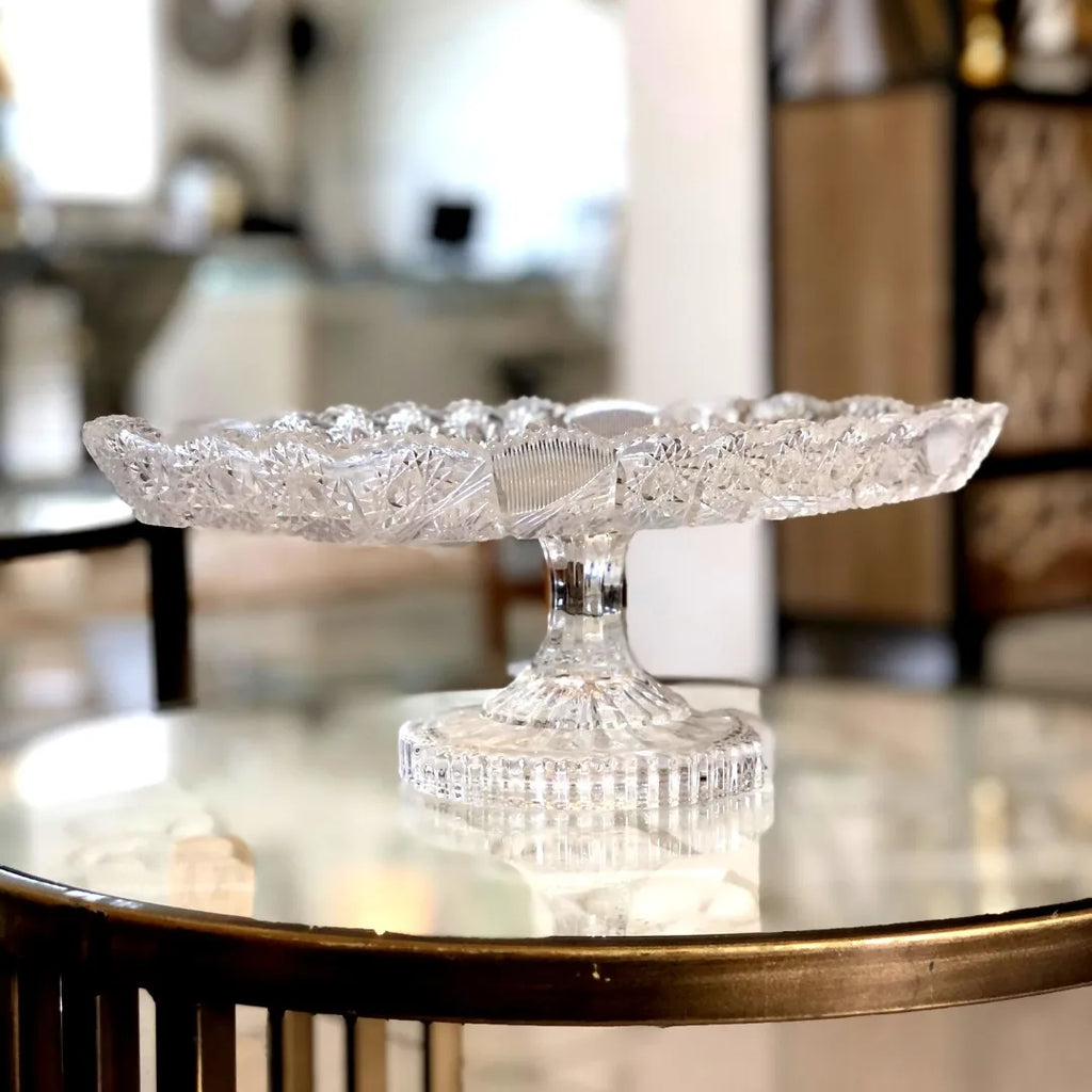Fruteira de Cristal Centro de Mesa Retangular 33x13 cm Incolor | Bandeja Decorativa