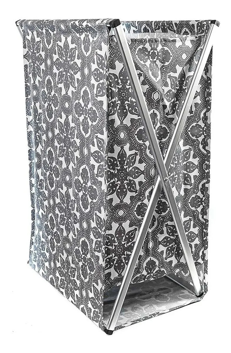 Cesto de Roupas Dobrável Cinza 63 x 38 cm – Prático e Funcional