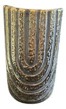 Vaso Decorativo Potiche Cinza E Dourado Porcelana 21x13 Cinza E Dourado