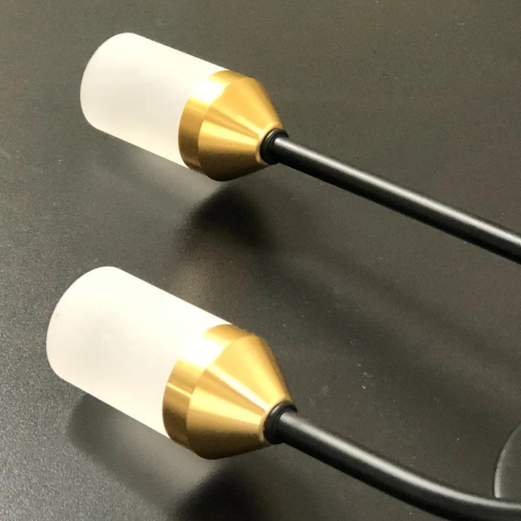 Luminária Arandela Preta Moderna Minimalista Rosê Gold 36x12 Bivolt