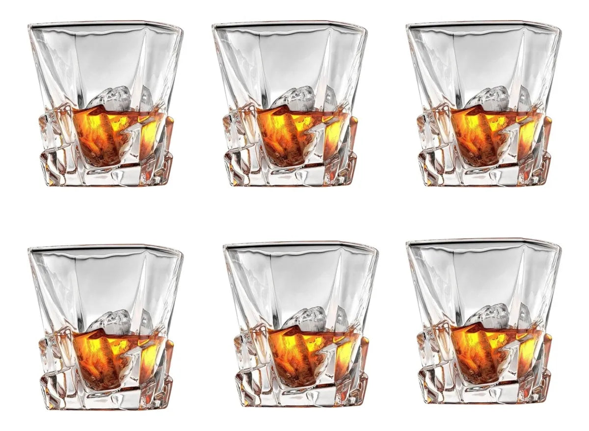 Jogo De Copo Vidro 6unid Whisky Licor 300ml Edição Limitada Transparente