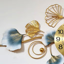 Relógio Decorativo Imperial Folhas Douradas – 100cm | Design Sofisticado