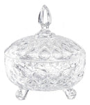 Potiche de Vidro Bomboniere Baleiro Detalhado 16x8cm – Elegância e Sofisticação para sua Decoração