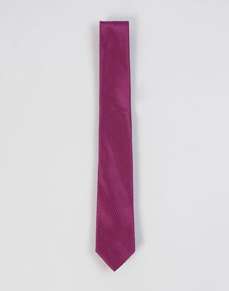 Gravata Slim Fúcsia 100% Poliéster – Falso Liso