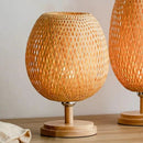 Abajur de Mesa em Bambu e Rattan 37x20cm – Design Natural Luxo