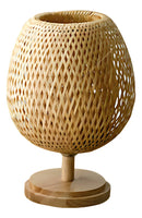 Abajur de Mesa em Bambu e Rattan 37x20cm – Design Natural Luxo