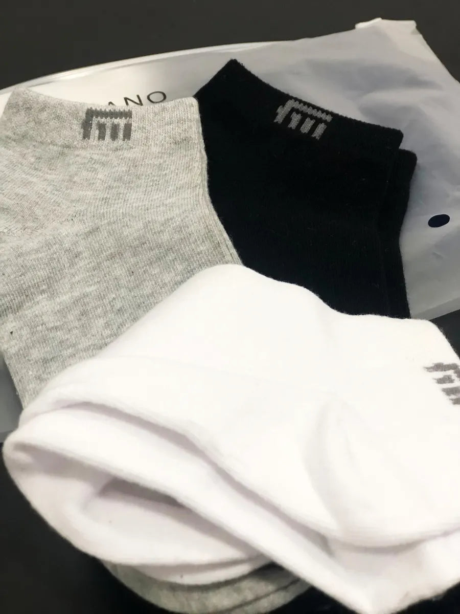 Kit 3 Meias Masculinas Fatto A Mano – Tam. Único 37 ao 43 (Branco, Cinza e Preto)