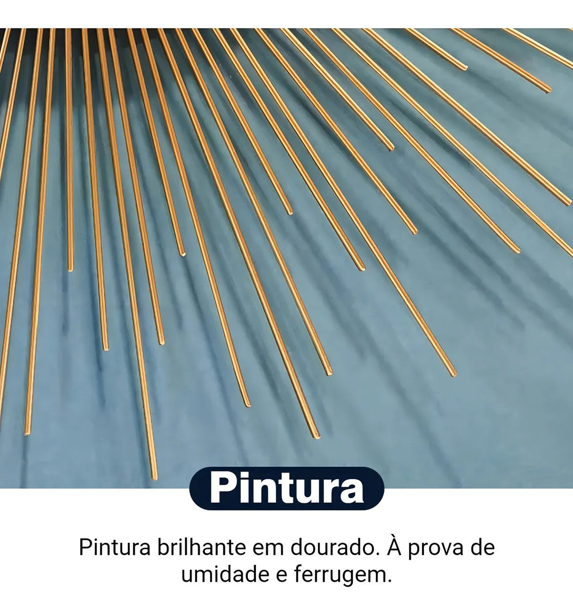 Relógio de Parede Imperial Dourado 70cm em Metal – Design Europeu Luxo