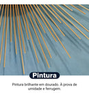 Relógio de Parede Imperial Dourado 70cm em Metal – Design Europeu Luxo