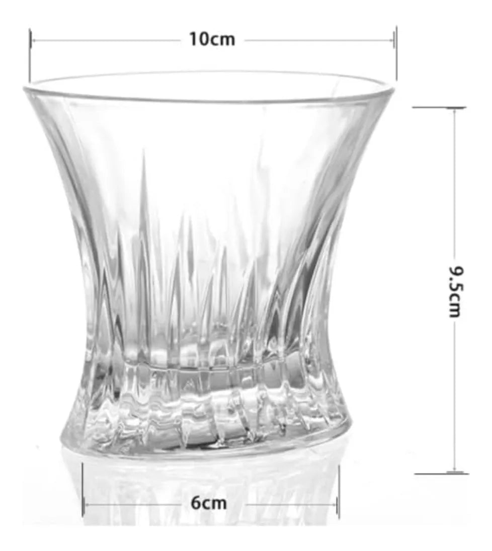 Jogo De Copo Vidro 6unid Whisky Licor 250ml Edição Limitada Transparente
