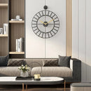 Relógio de Parede 3D Preto com Dourado – Design Europeu Vazado em Metal | 50 cm