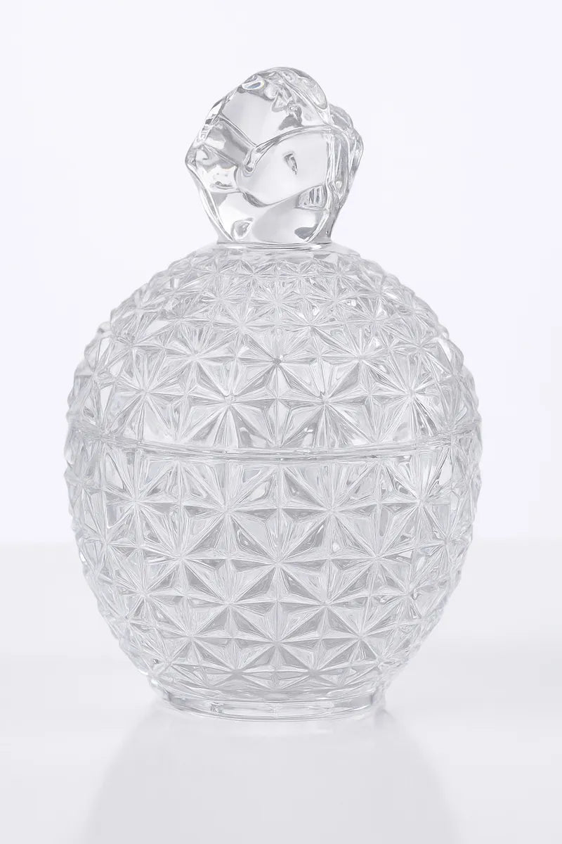 Açucareiro De Vidro Lapidado Diamonds 350g Incolor