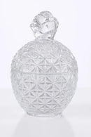 Açucareiro De Vidro Lapidado Diamonds 350g Incolor
