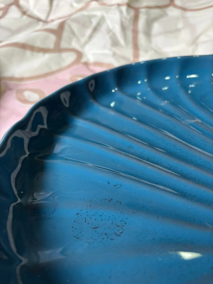 Bandeja Petisqueira Fundo do Mar em Cerâmica 30cm – Elegância e Estilo para Servir