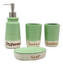 Kit Banheiro Lavabo Porta Escova Sabonete Liquído 4 Peças