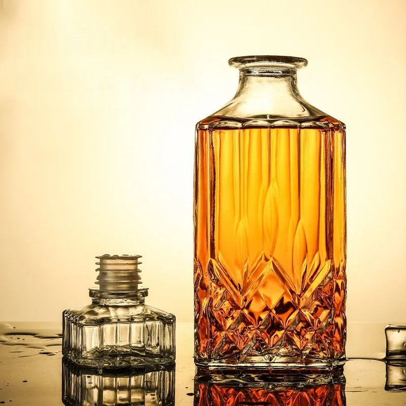 Garrafa Decanter Vidro Licor Whisky 23 x 9 900ml
