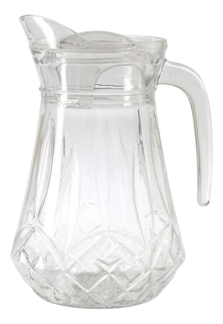 Jarra para Bebidas em Vidro Transparente 1,3 Litros com Tampa