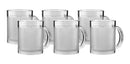 Jogo 6 Canecas de Vidro para Água, Suco e Cerveja 300ml – Transparente