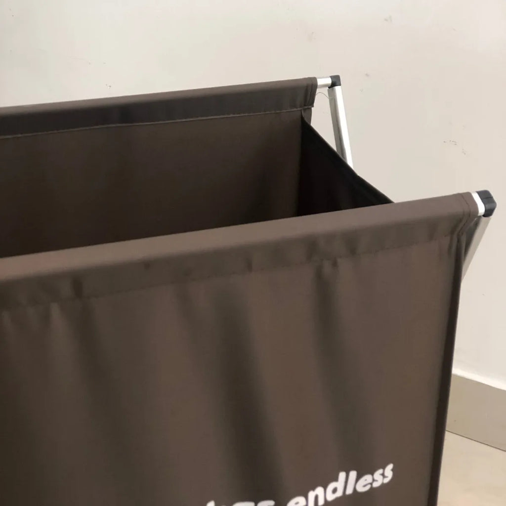 Cesto de Roupas Dobrável Love Marrom 63 x 38 cm