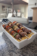Kit Churrasco Cerâmica Branco: 3 Panelas + Porta Espeto | Elegância & Praticidade