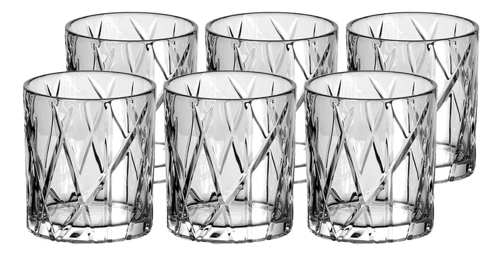Jogo De Copo Whisky Licor com 6 Peças Vidro 315ML