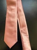 Gravata Masculina de Microseda Rosa Lisa Luxo – Fatto a Mano 146 cm Brilhosa para Padrinho e Eventos