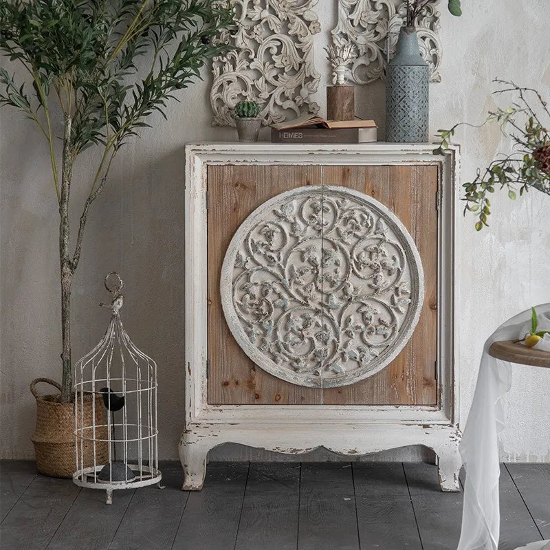 Buffet Aparador Branco Kyoto – Madeira Vintage | 96 x 79 x 40 cm