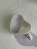 Xícara Coração Love em Porcelana Decorativa 12x8x6 cm