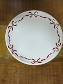 Boleira de Porcelana Branca com Laço Vermelho Love 29x9 cm