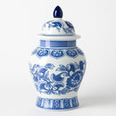 Vaso Decorativo Porcelana Classic Blue White Importado 29x16 Branco Azul