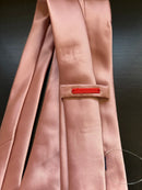 Gravata Masculina de Microseda Rosa Lisa Luxo – Fatto a Mano 146 cm Brilhosa para Padrinho e Eventos