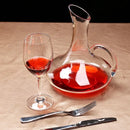 Decanter para Vinho 1,5L em Vidro Lapidado com Alça e Aerador