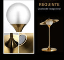 Abajur Luminária em Metal Dourado – Design Europeu Moderno | 42 x 27 cm