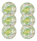 Jogo de Sousplat em Poliresina Design Folhas – Branco 33x33cm (Kit com 6 Peças)