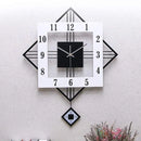 Relógio de Parede Retrô Vintage Preto e Branco Pendente 60cm