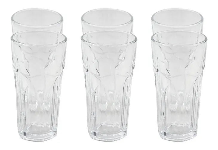 Jogo 6 Copos de Vidro para Água e Suco 350ml – Transparente | 14 x 7,5 cm