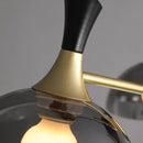 Lustre Pendente Nórdico Moderno em Vidro Preto (Fumê) com 3 LEDs