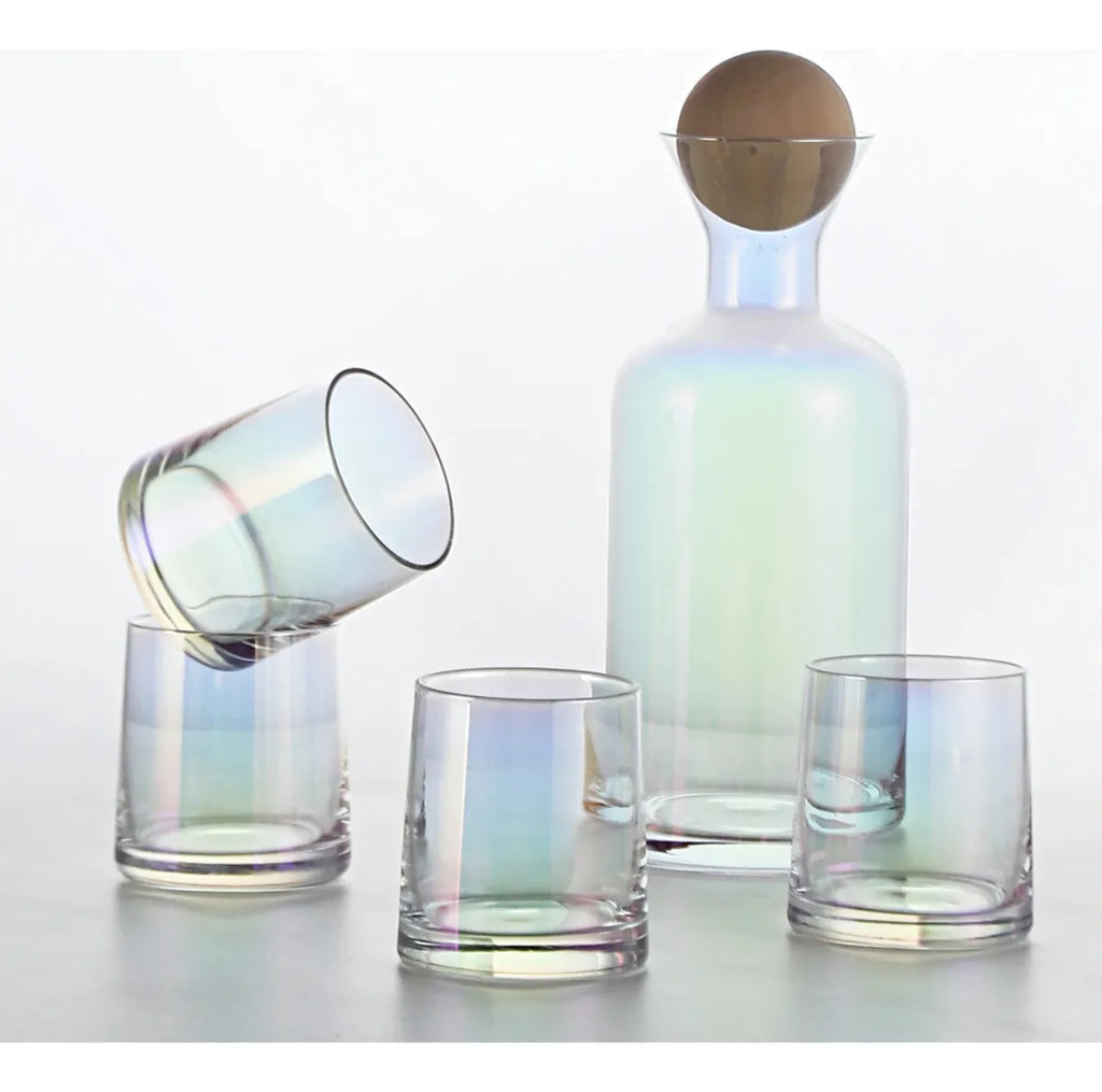 Garrafa Decanter Vidro Whisky Licor 750ml +4 Copos Superluxo