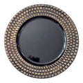 Sousplat em Poliresina Black Gold Vintage – Relevo 33x33cm (Preto)