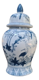 Vaso Decorativo Porcelana Classic Blue White Importado 49x25 Azul E Branco Clássico