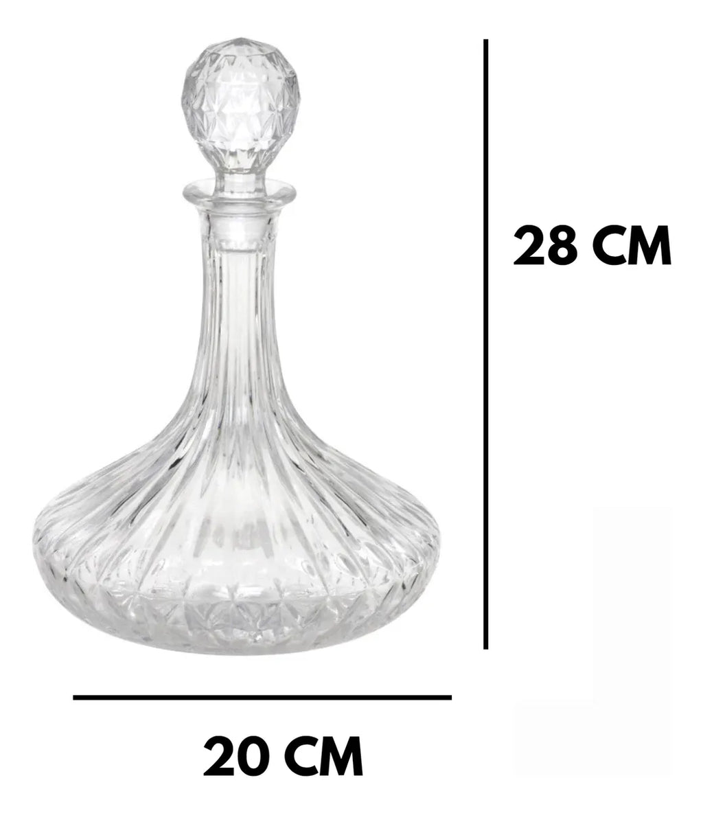 Decanter de Vidro para Whisky e Licor 900ml – Edição Limitada Luxo