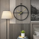 Relógio de Parede 3D Preto em Metal – Design Europeu 50cm (Vazado)