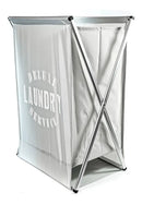 Cesto de Roupas Dobrável Deluxe Cinza 63x38 cm – Organizador para Lavanderia, Banheiro e Closet