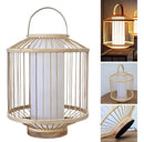 Abajur Luminária Tecelagem Bambu Rattan 48x40 Palha