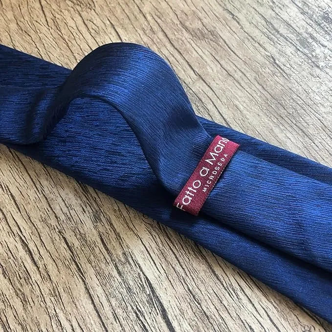 Gravata Azul Fatto A Mano Microseda Super Luxo – Ideal para Padrinhos