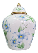 Vaso Decorativo Porcelana Branco e Dourado Floral 30x22