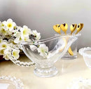 Molheira de Cristal Formato Coração 100ml Elegante para Molhos e Cremes