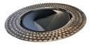 Sousplat em Poliresina Black Gold Vintage – Relevo 33x33cm (Preto)