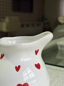 Leiteira Coração em Porcelana Love 18x13x13 cm